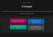 Creeper, new generation of multi-process asynchronous event-driven PHP crawler engine